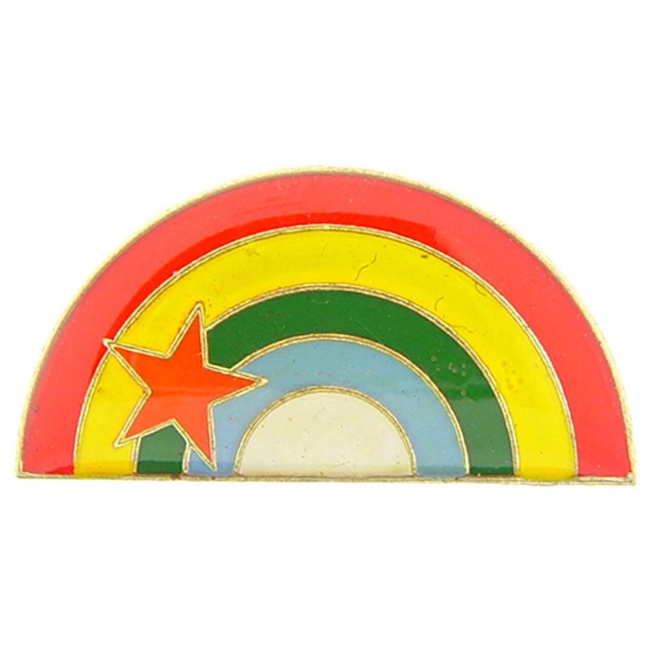Red Star Rainbow Pin 1&#x22;